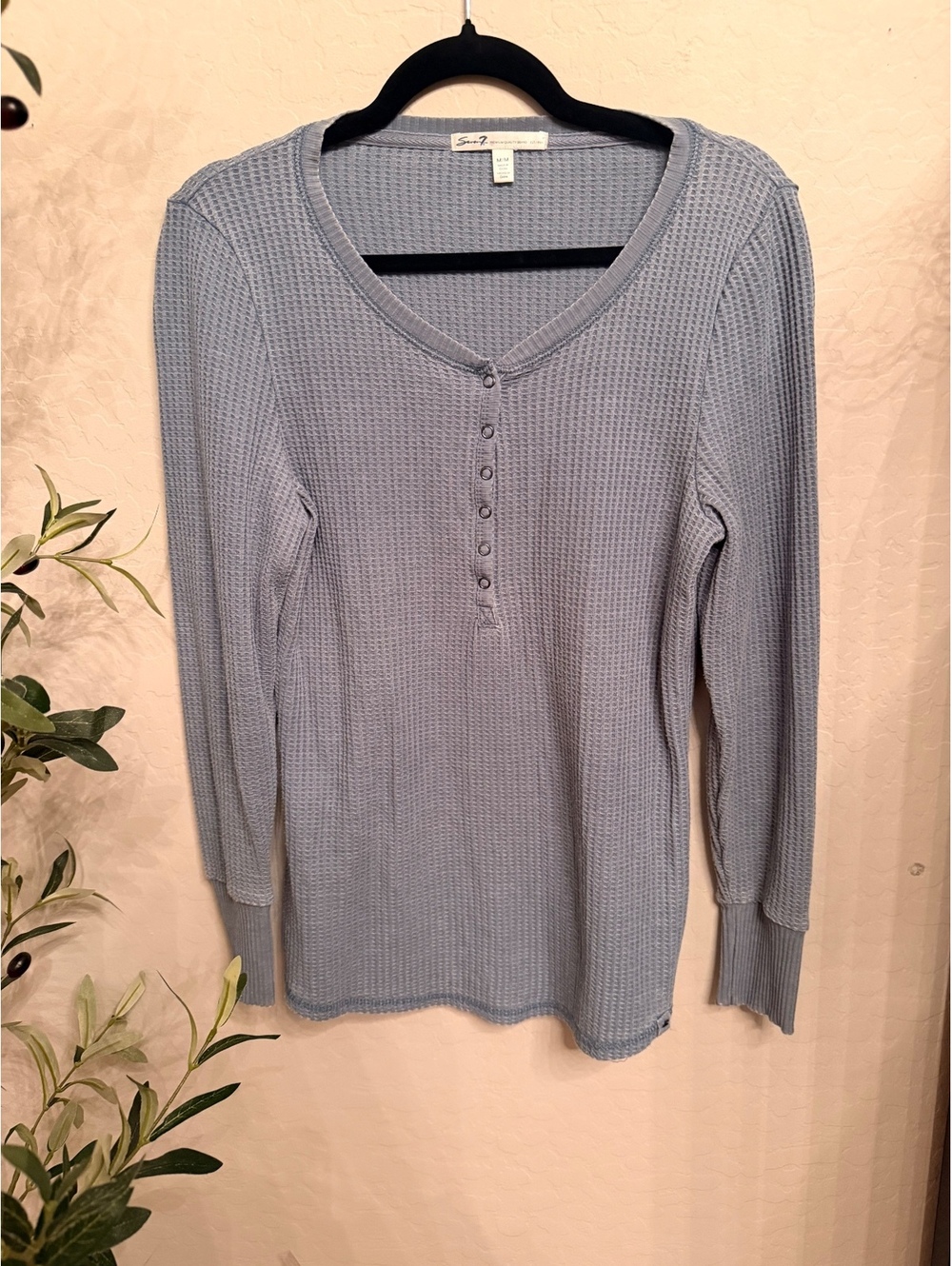 Seven7 Waffle Knit Long Sleeve Thermal